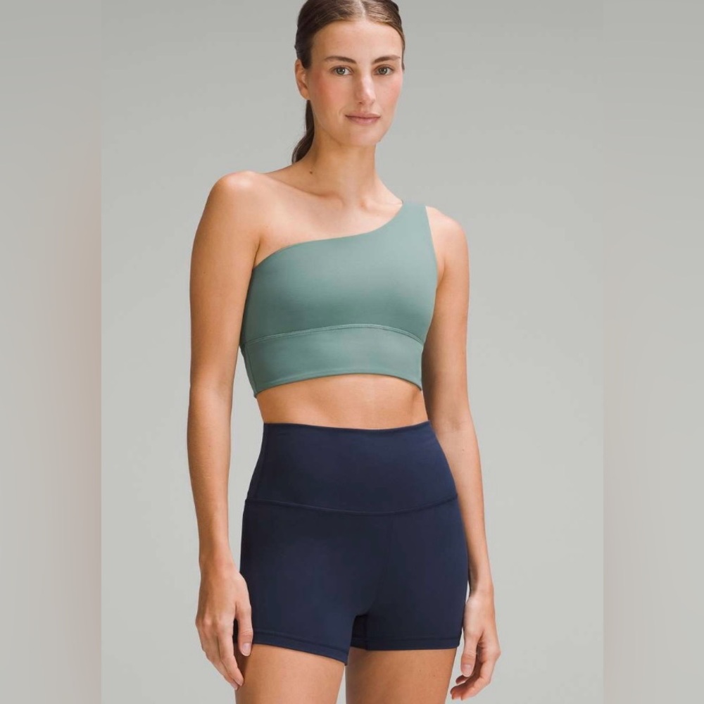 NWT Lululemon Align Asymmetrical Sports Bra  Medium Forest Color Size 10